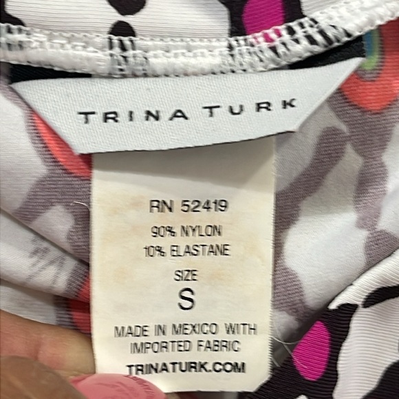 Trina Turke Women’s Venice Beach Tunic Cover Up in White Sz S Geometric Print - Picture 10 of 11